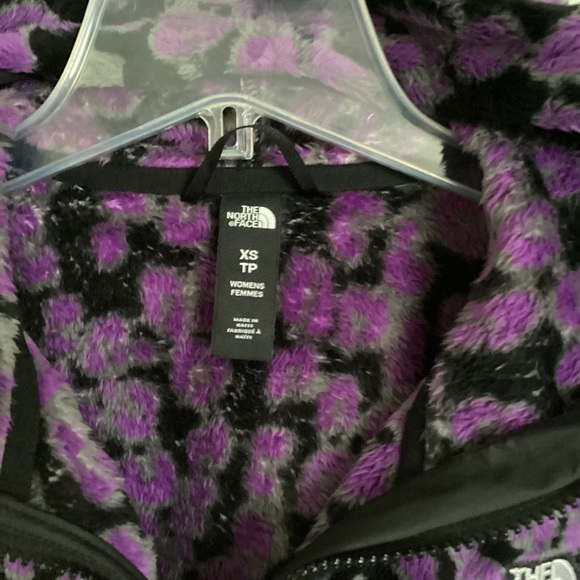 The North Face Osito Purple Leopard Print QTR Zip Gravity Jacket, W Size XS, NWT - Picture 7 of 14